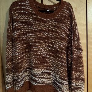 Wishlist Brown and White Knit Sweater
